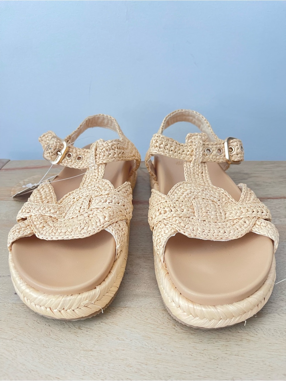 H&M Raffia T-Strap Sandals - Picture 2 of 7
